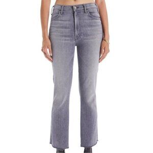 MOTHER Women's Straight Leg Jeans in Faded Gray Wash